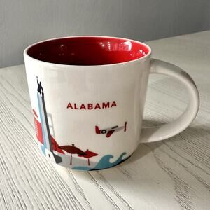 Starbucks 2017 You Are Here Collection Alabama 14 OZ Red